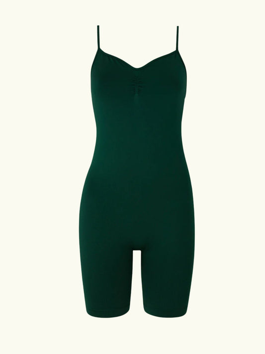 Spirited Shorts Unitard - Dark Green