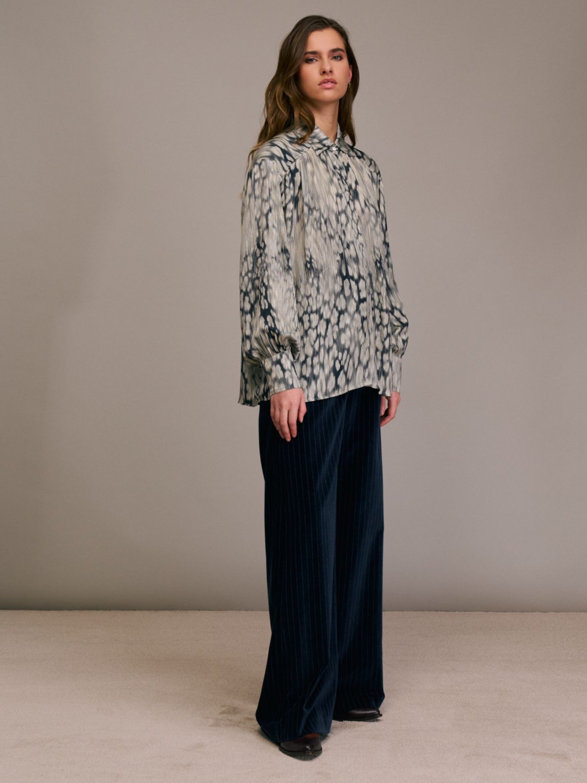 Carina Print Shirt - Ecru