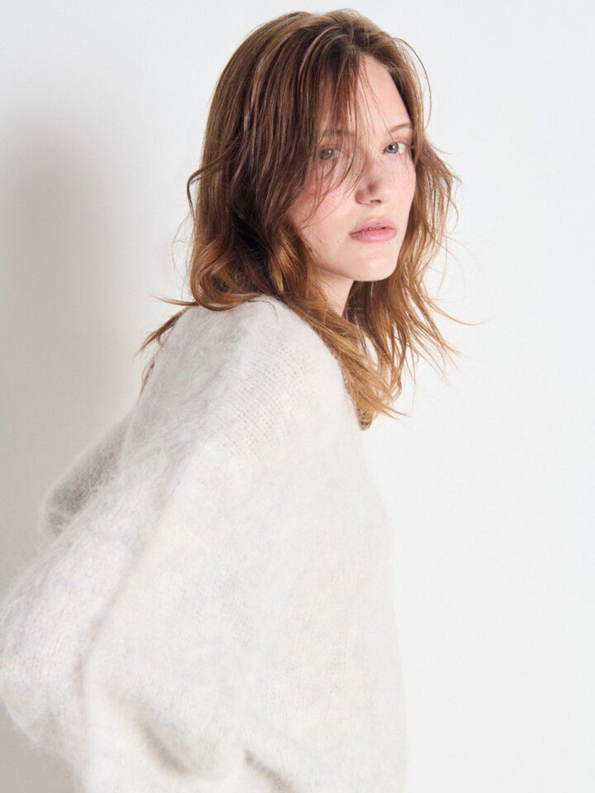 AMERICAN VINTAGE Niby Melange White Sweater