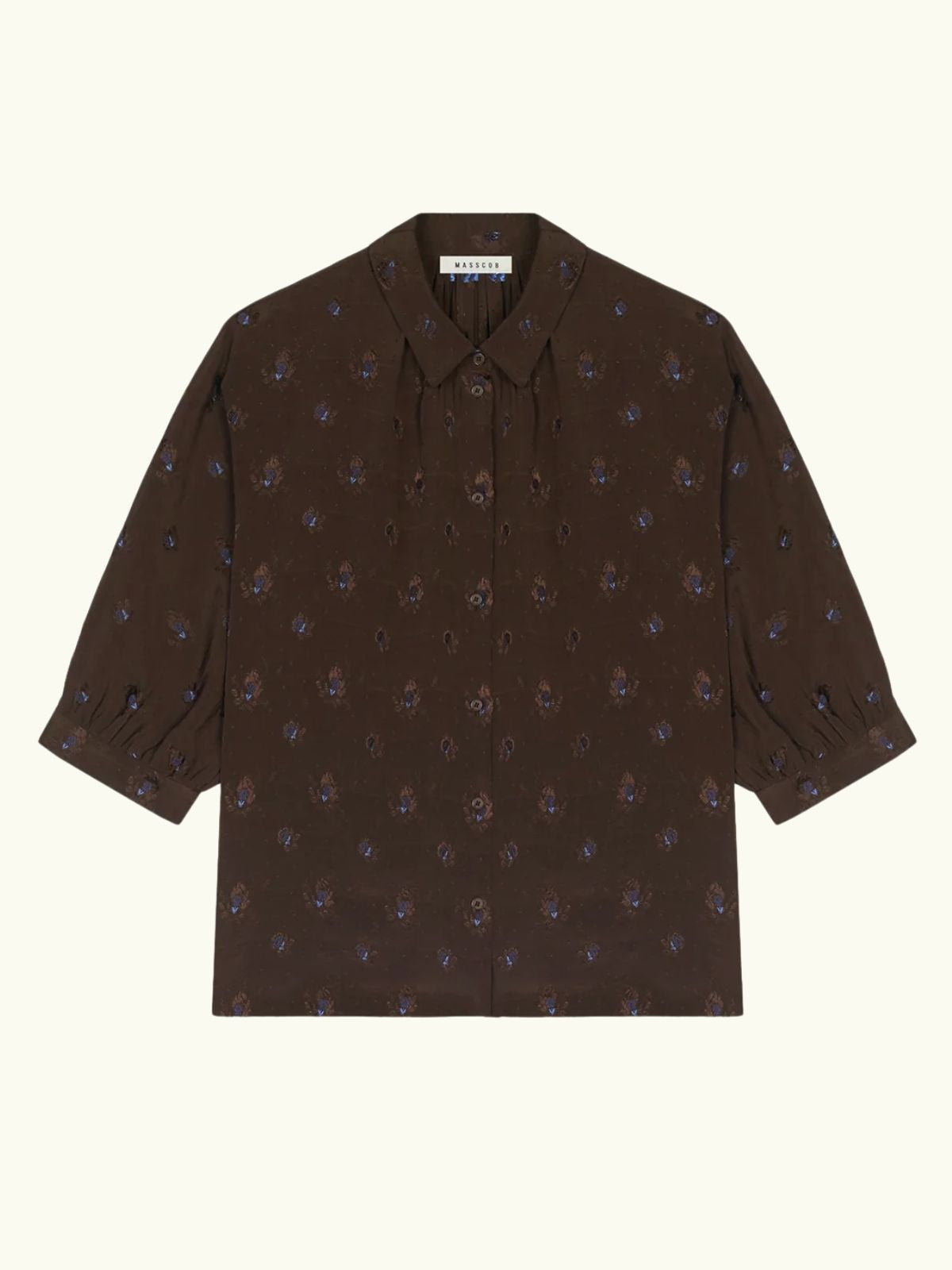 Carole Print Blouse - Brown
