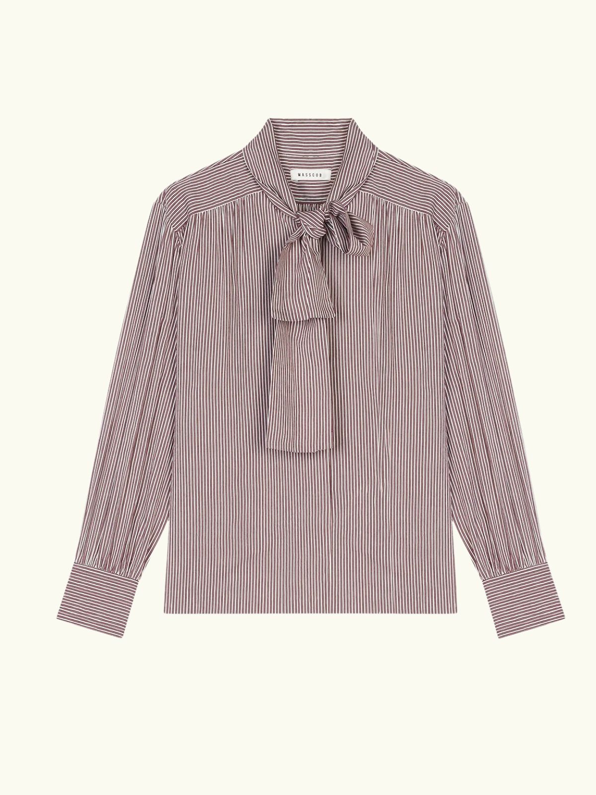 Gilot Bow Collar Shirt - Wine