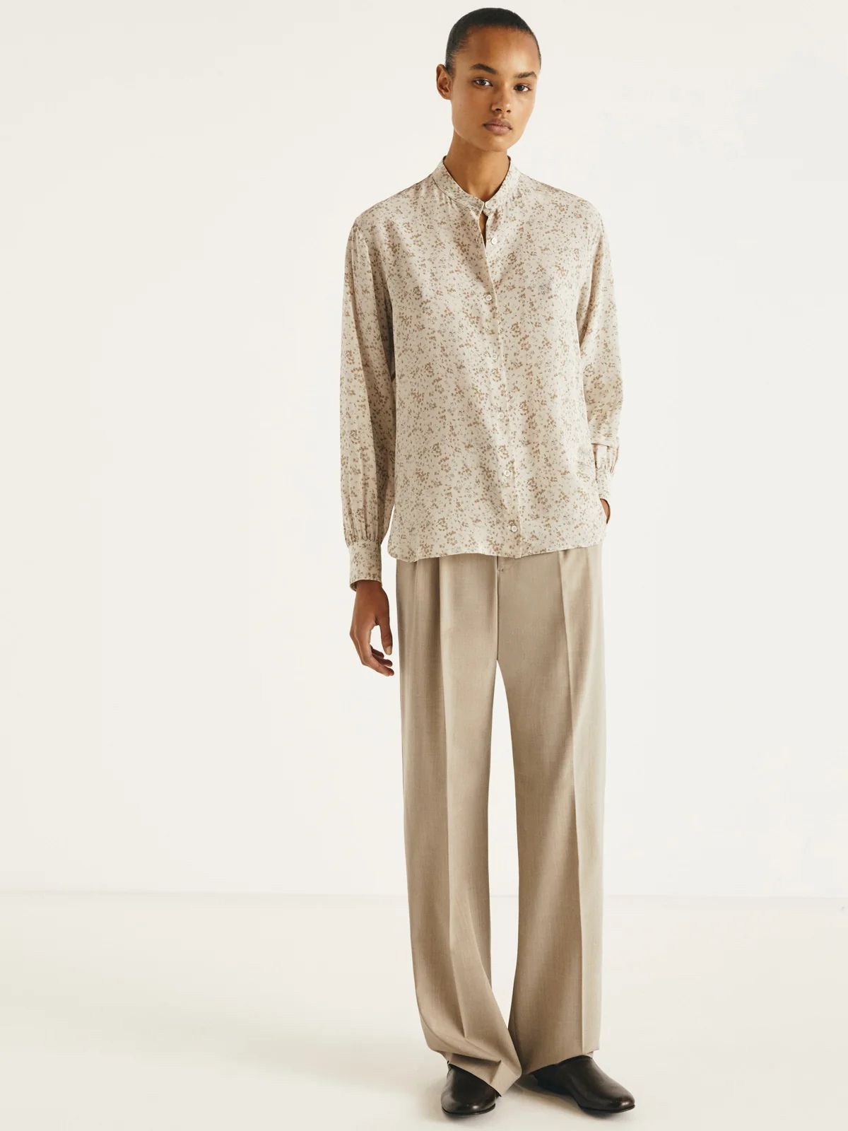 Forain Print Shirt - Beige