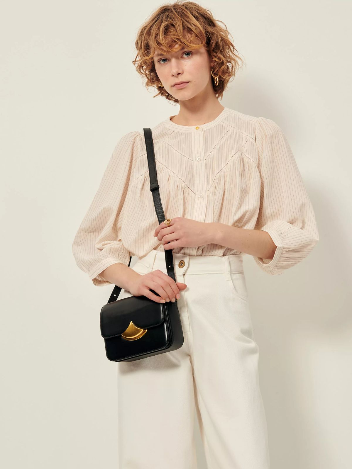 Savi Puff Sleeve Blouse - Cream