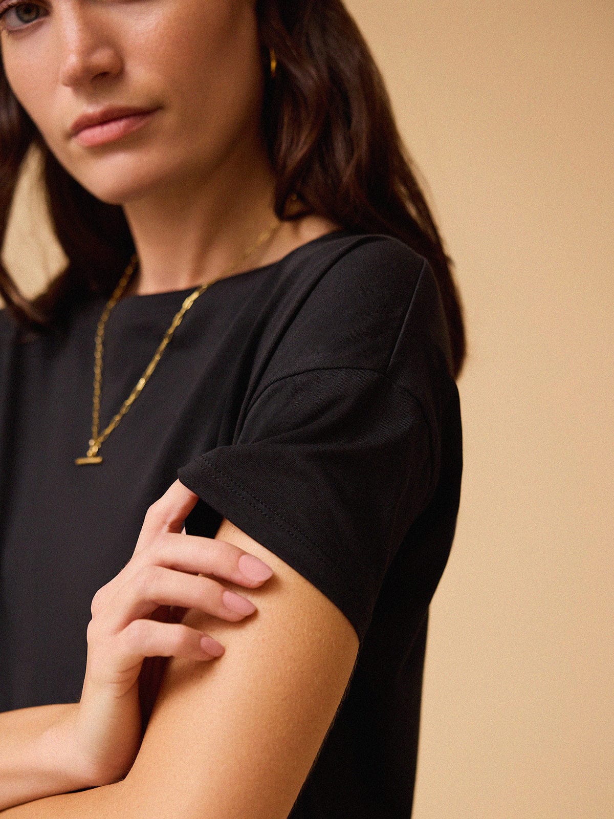 Audrey Loose Fit T-Shirt-Black