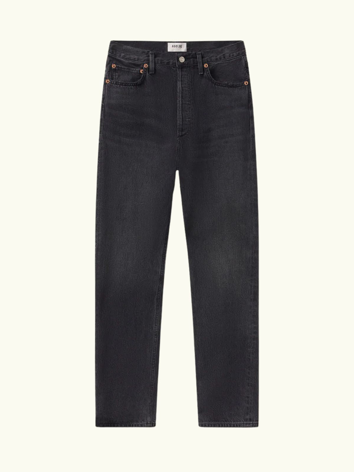 Agolde 90's Pinch Waist Straight leg black denim Jeans