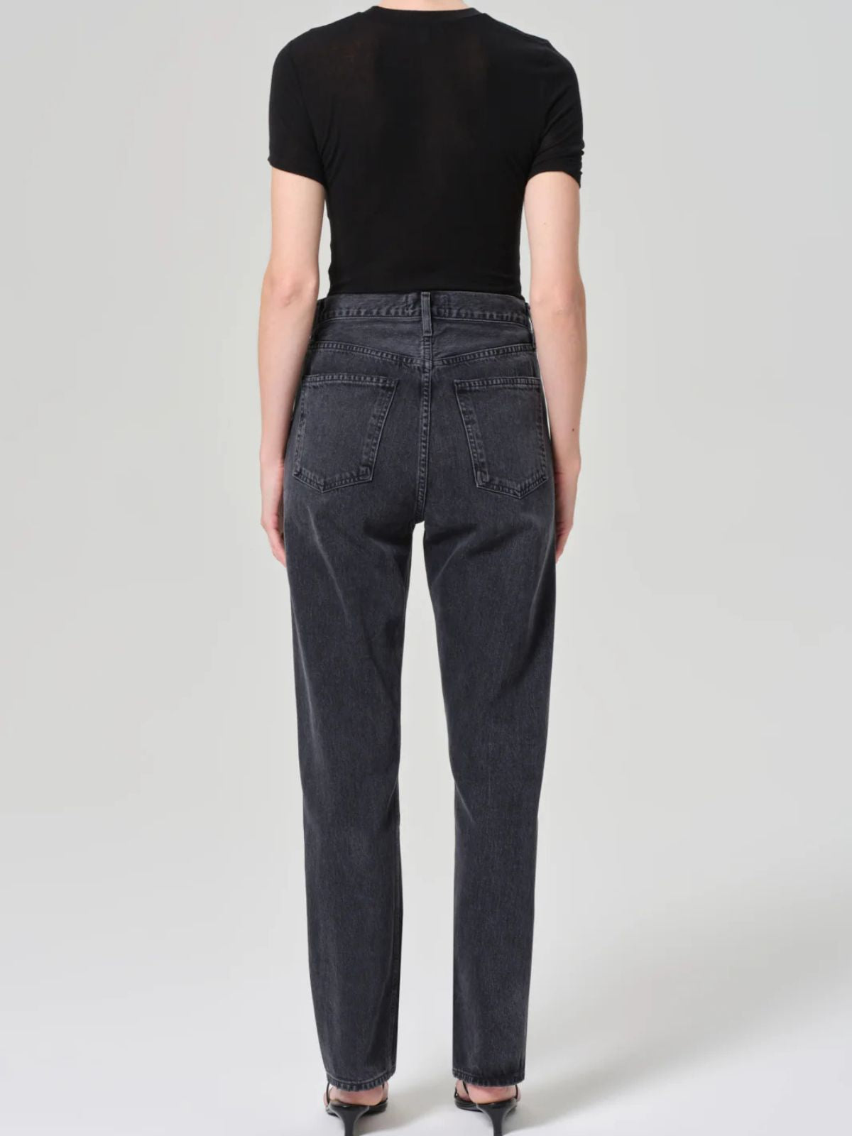 Agolde 90's Pinch Waist Straight leg black denim Jeans