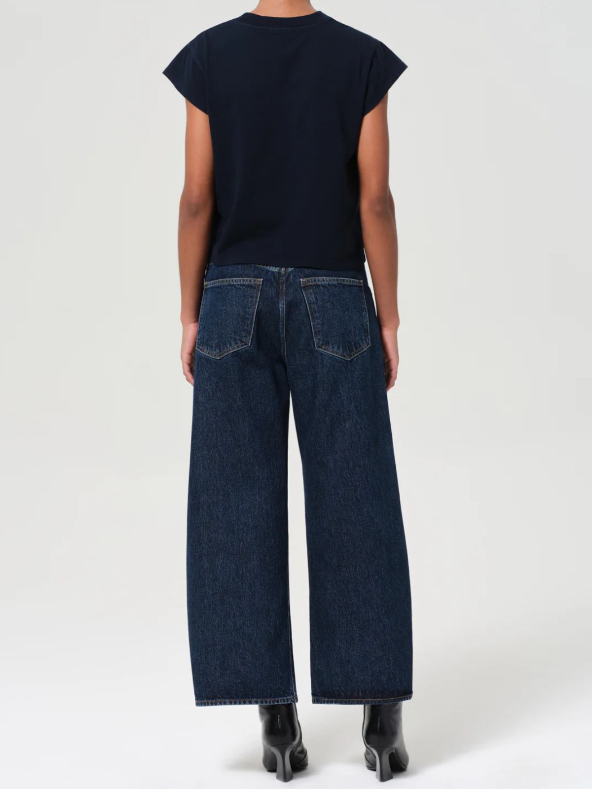 Agolde Low Curve Jean Crop in Dark Denim