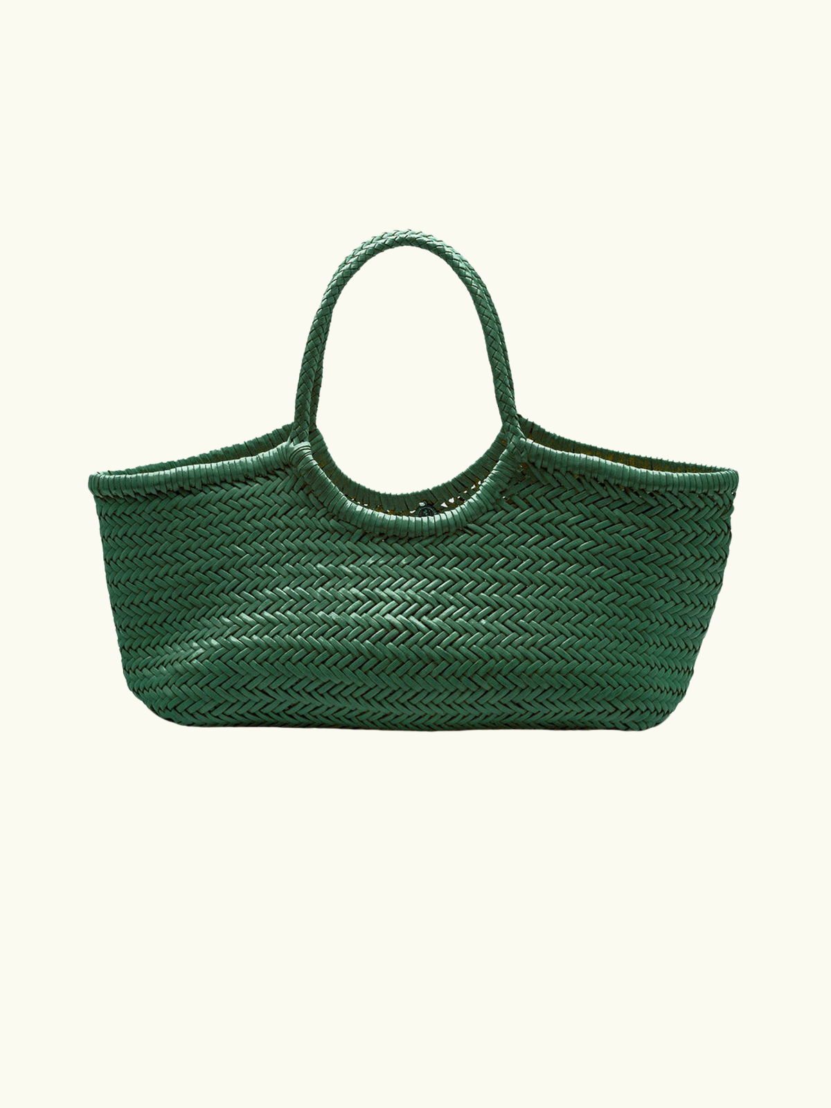 Nantucket Handwoven Big Basket - Forest Green