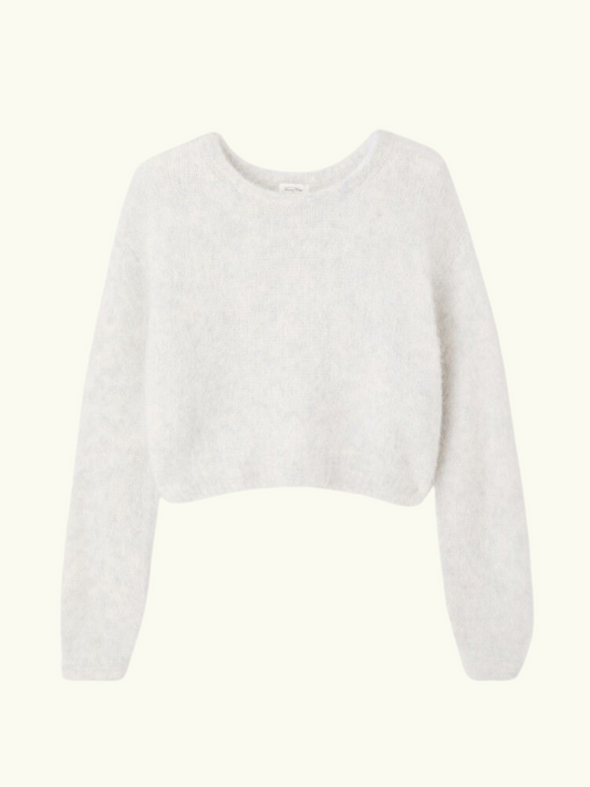 AMERICAN VINTAGE Niby Melange White Sweater