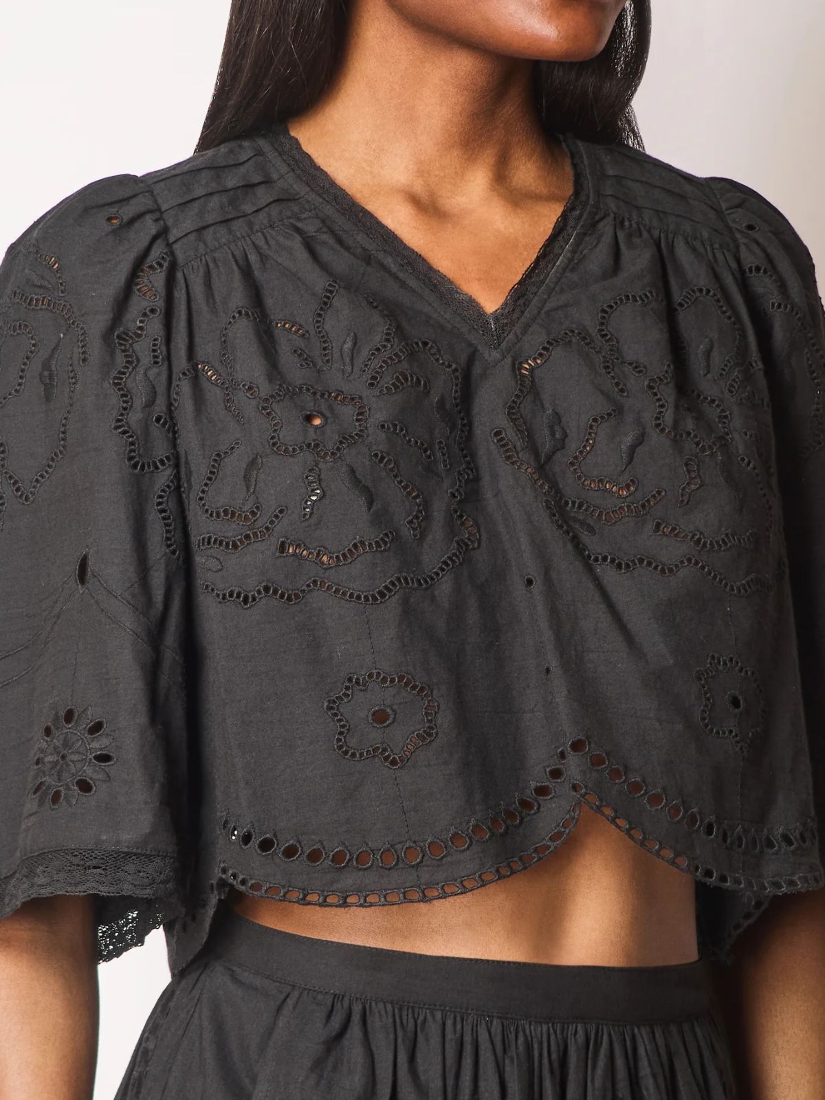Mabel Cutwork Embroidered Top