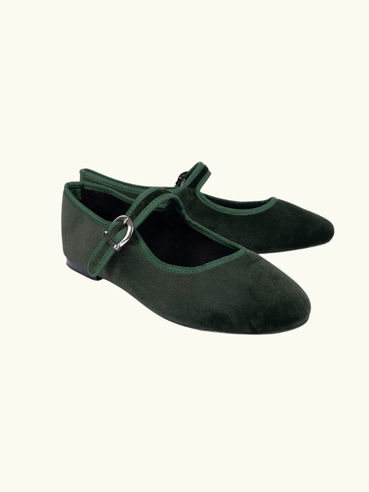 Mary Jane Velvet Shoe - Forest Green Iris Lifestyle Mary Jane Velvet Shoe - Forest Green Iris Lifestyle