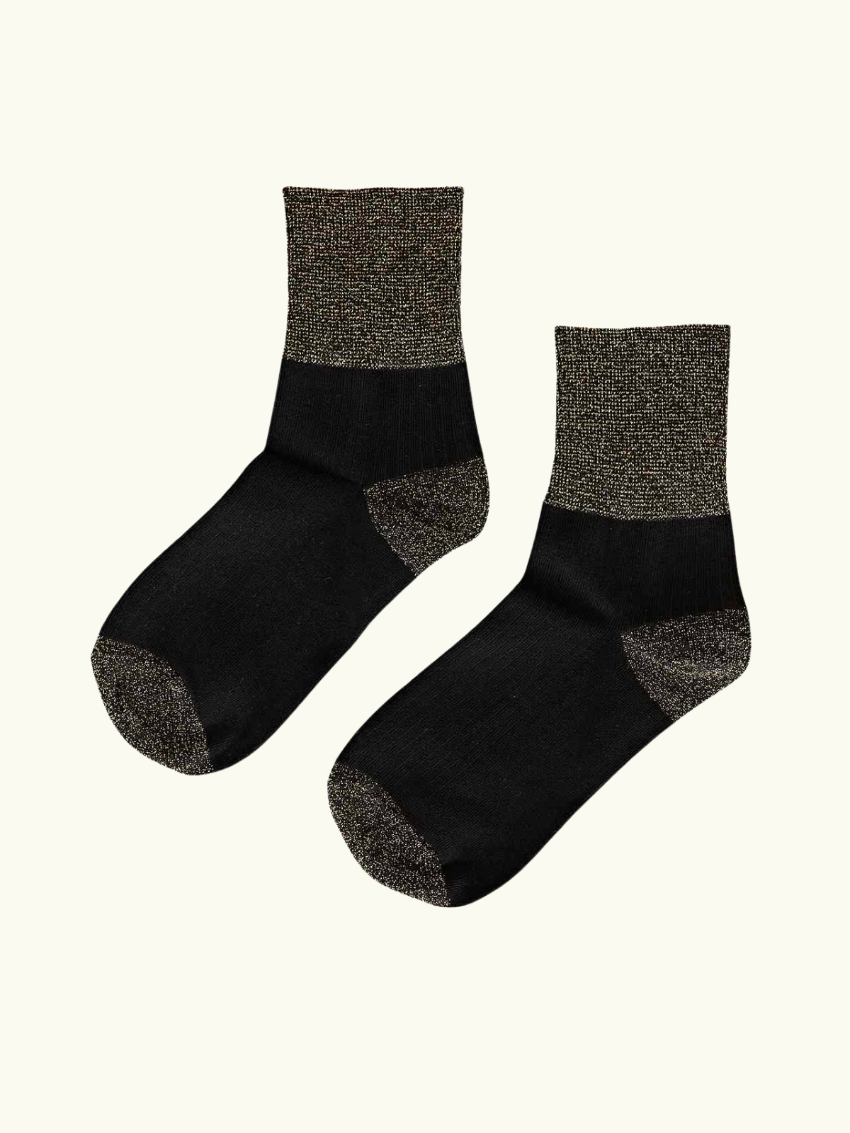 Glitter Socks- Gold and Black