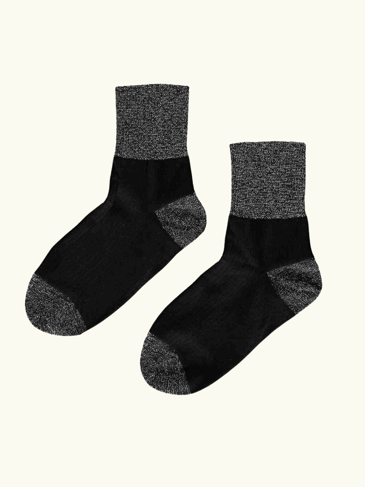 Glitter Socks- Silver and Black