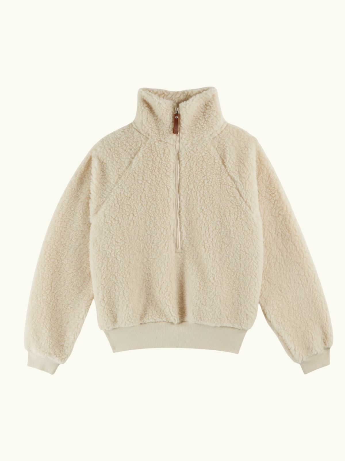Caramel Teddy Zip Knit
