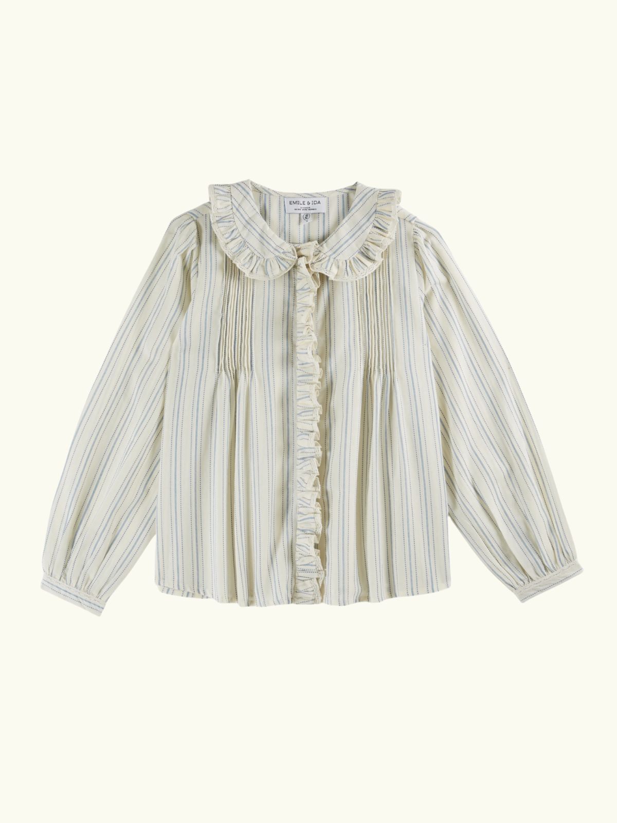 Cyrielle Stripe Collar Blouse - Ecru