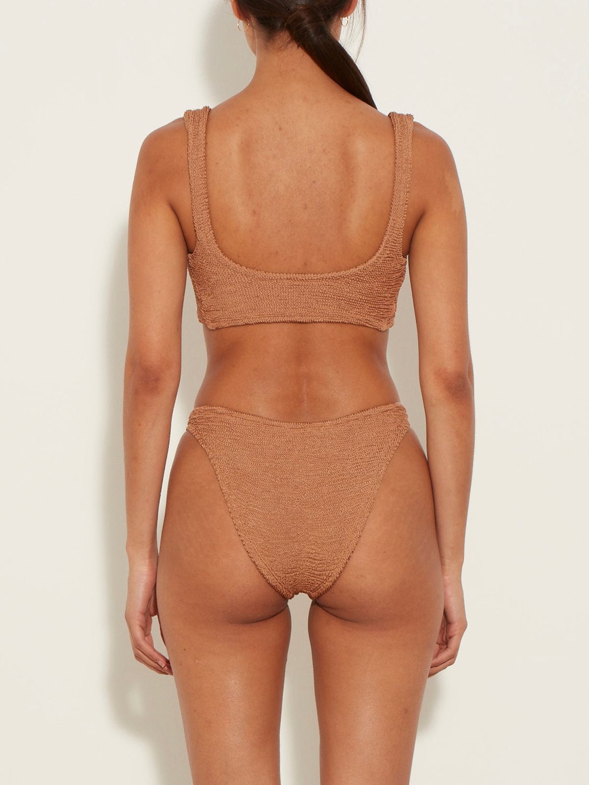 Iris Fashion - HUNZA G - Juno Metallic Bikini - Bronze