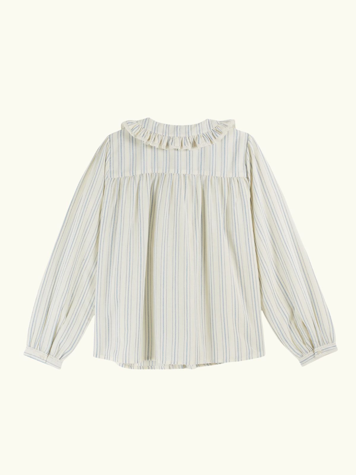 Cyrielle Stripe Collar Blouse - Ecru