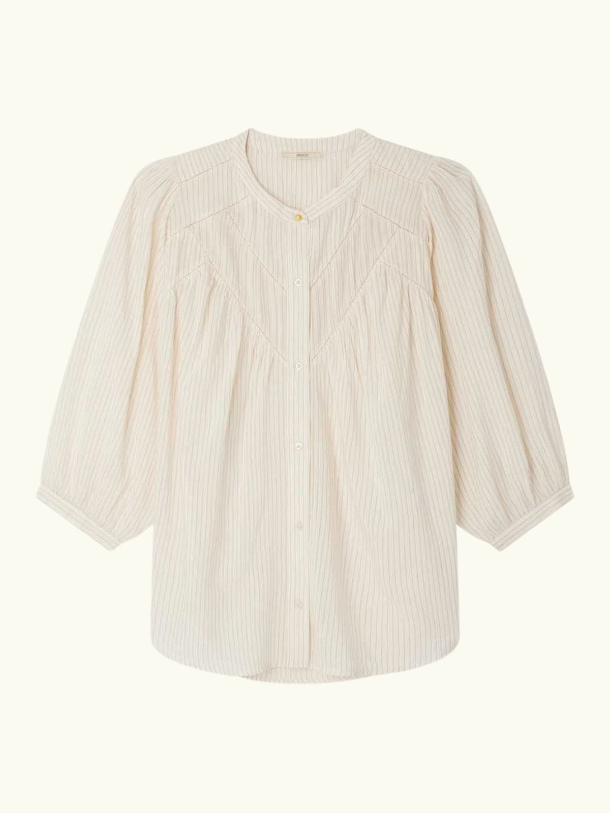 Savi Puff Sleeve Blouse - Cream