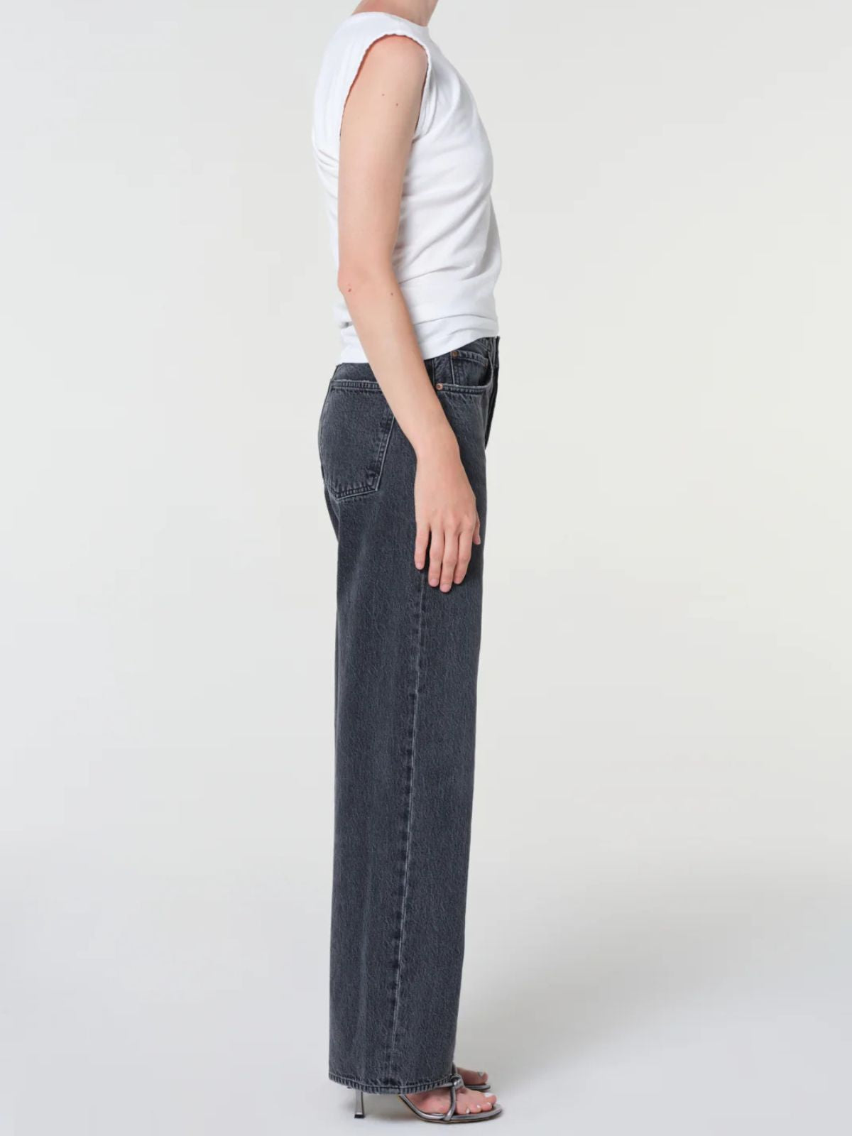 Arc Wide Leg Jean - Washed Black