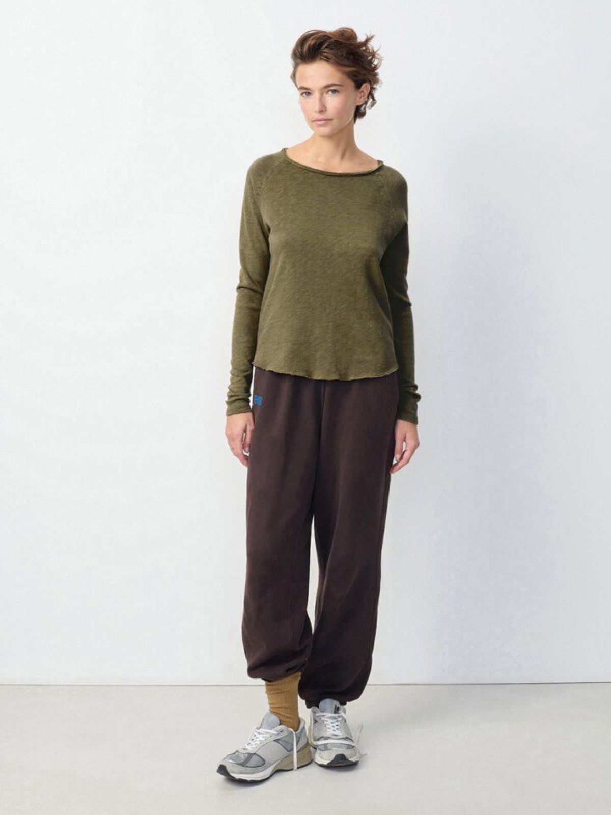 Iris Fashion - AMERICAN VINTAGE - Sonoma Long Sleeve Top - Leaf Green