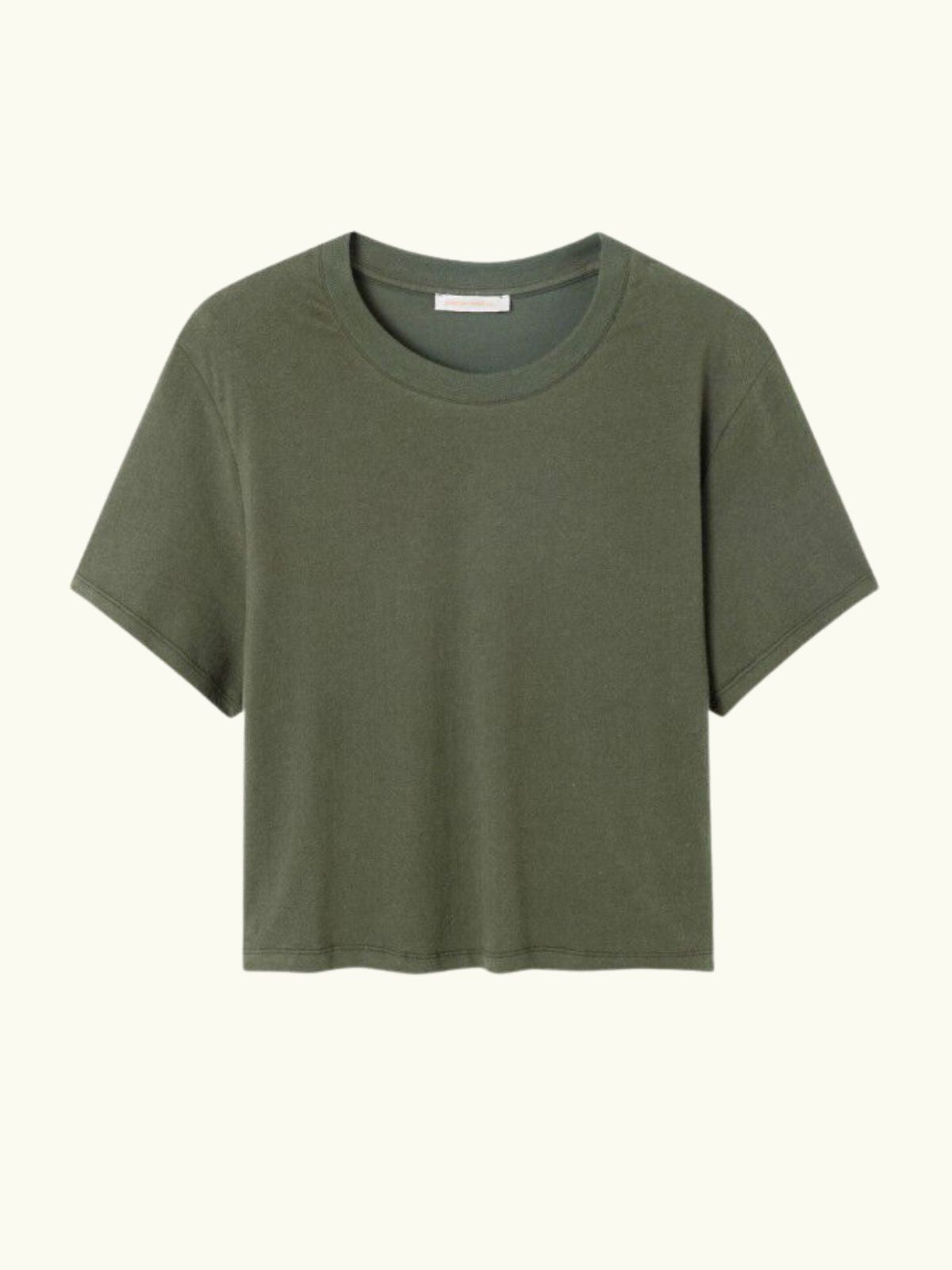 Ypawood Round Neck T-Shirt - Khaki