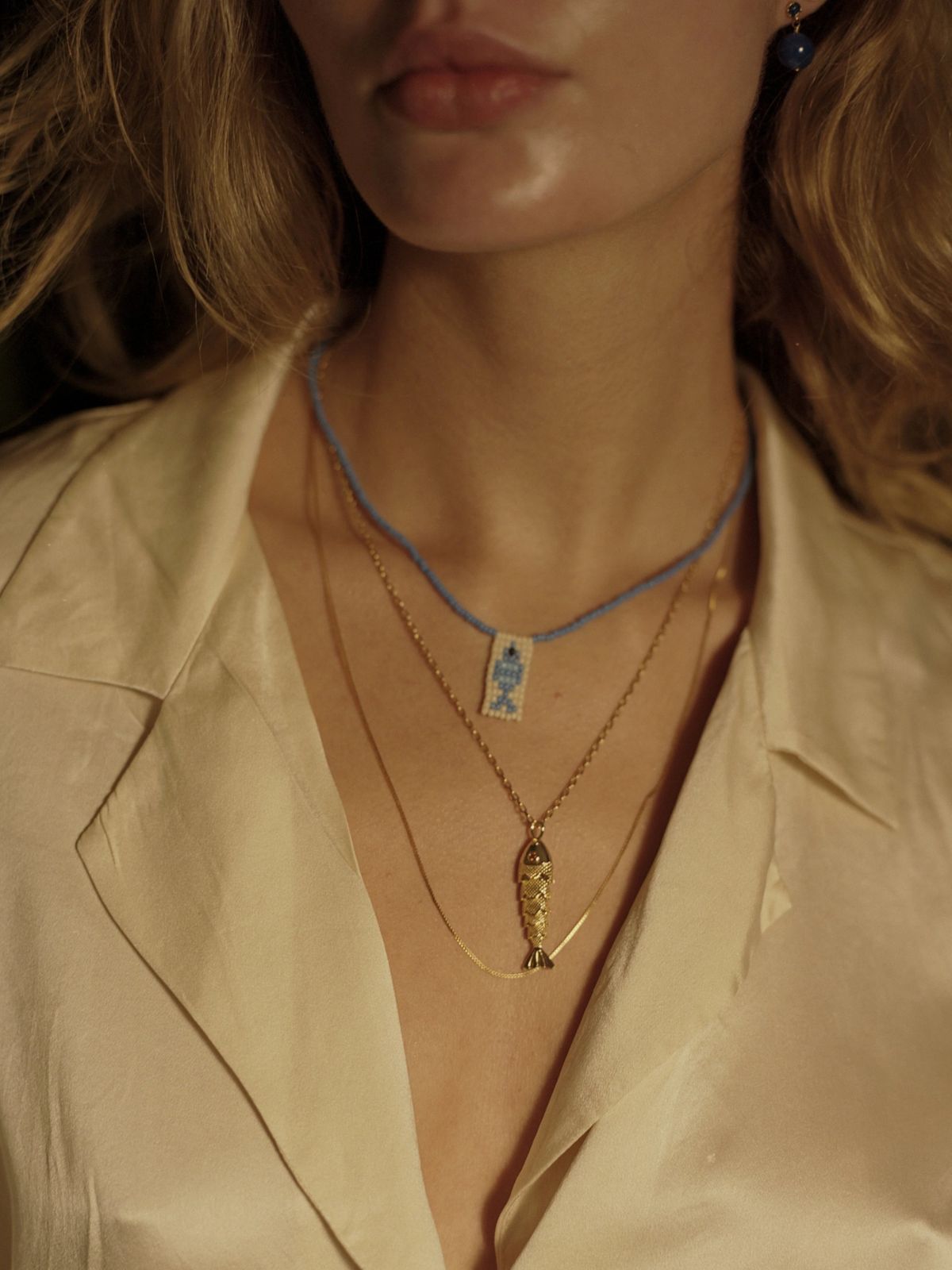 Something Fishy Necklace - Gold