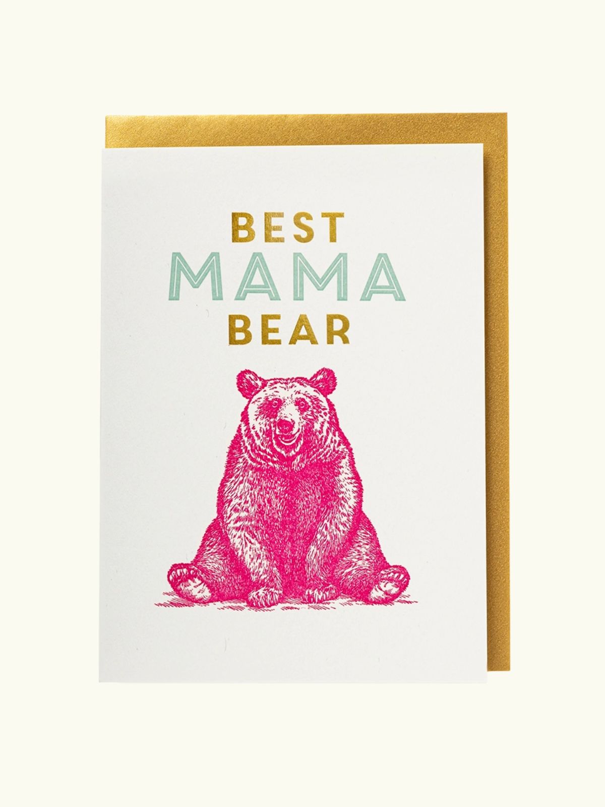 Letterpress Large Card - Mama Bear