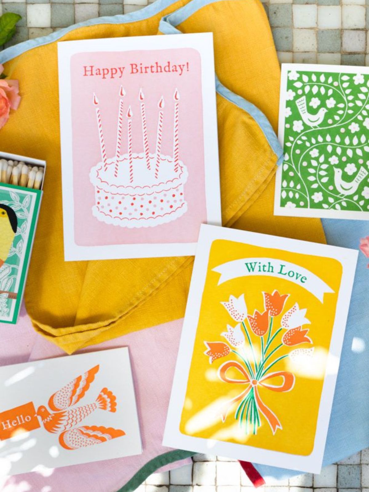 Letterpress Large Card - Happy Birthday Cake