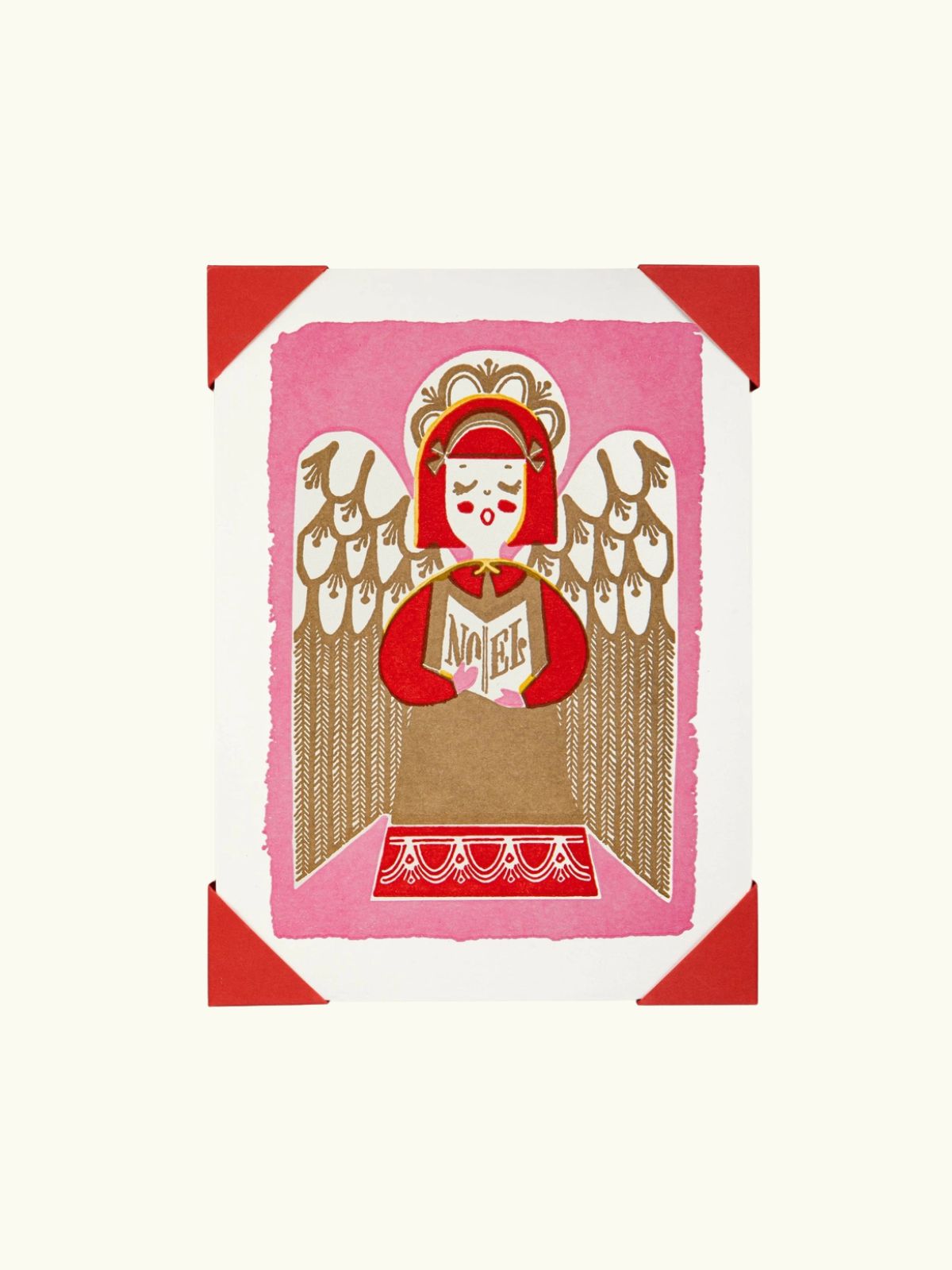Notelet Christmas Card (5 Pack) - Angel