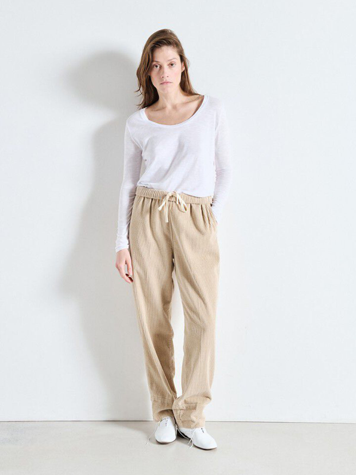 AMERICAN VINTAGE Jacksonville Long Sleeved white T-Shirt