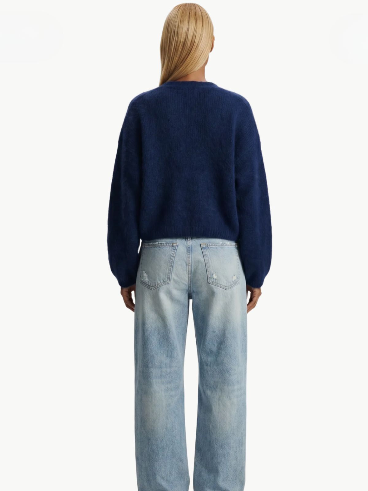 Cornelia Crop Cardie - Navy