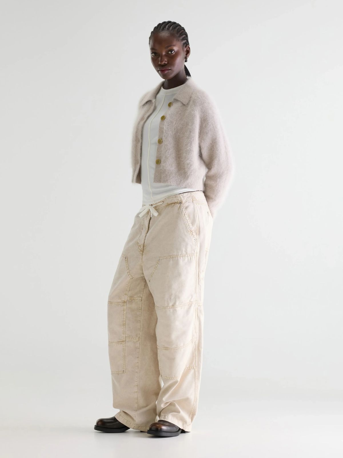 Datco Angora Cardigan - Light Grey