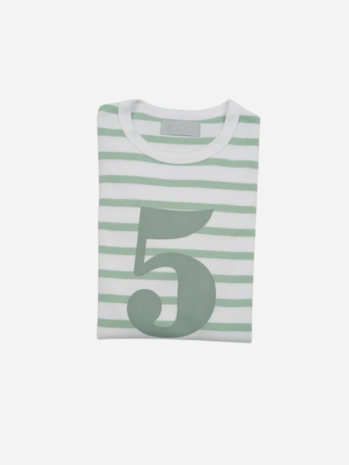 Breton Striped Number T-Shirt - Seafoam