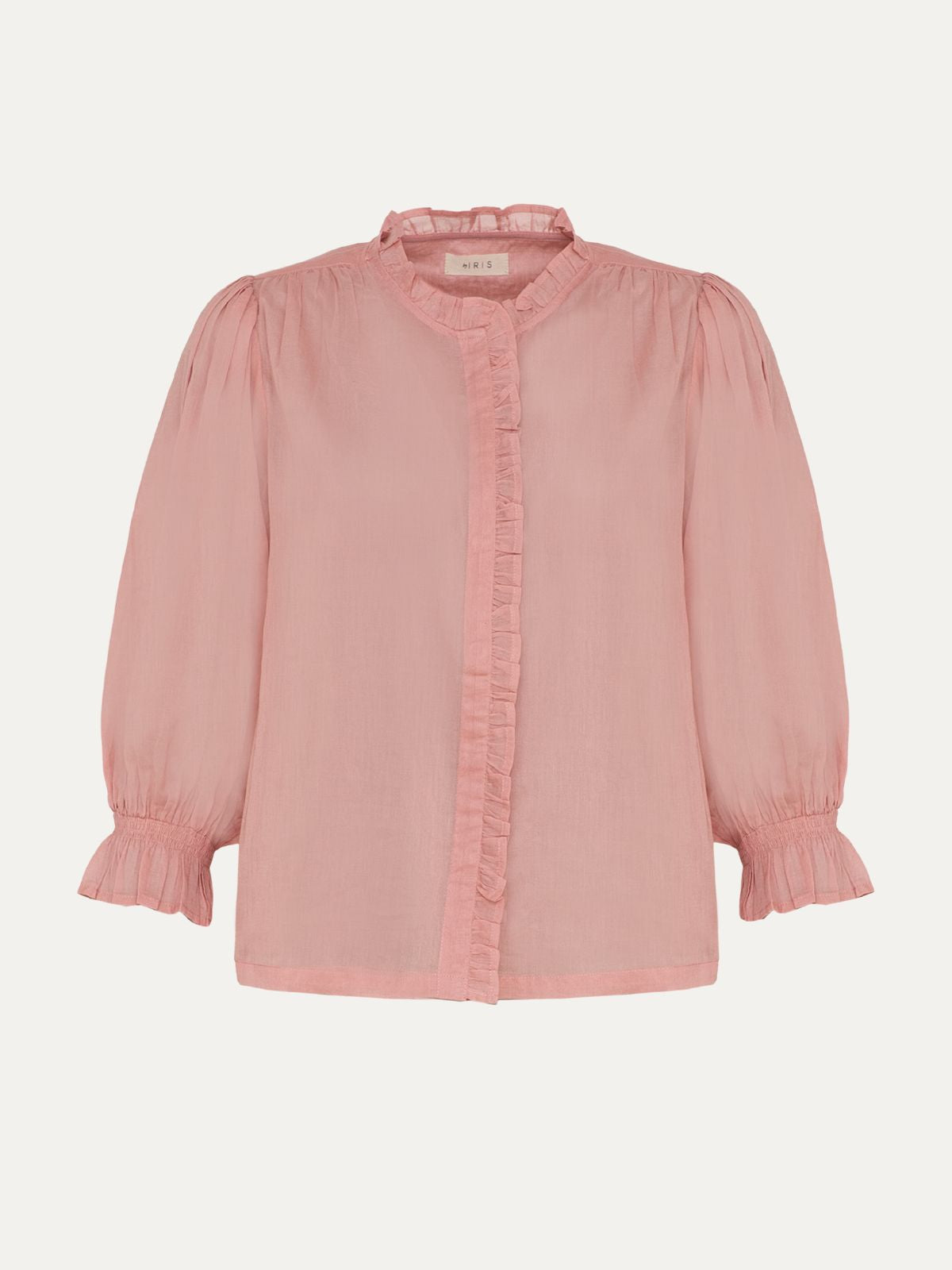 Frankie Voile Ruffle Blouse - Pink