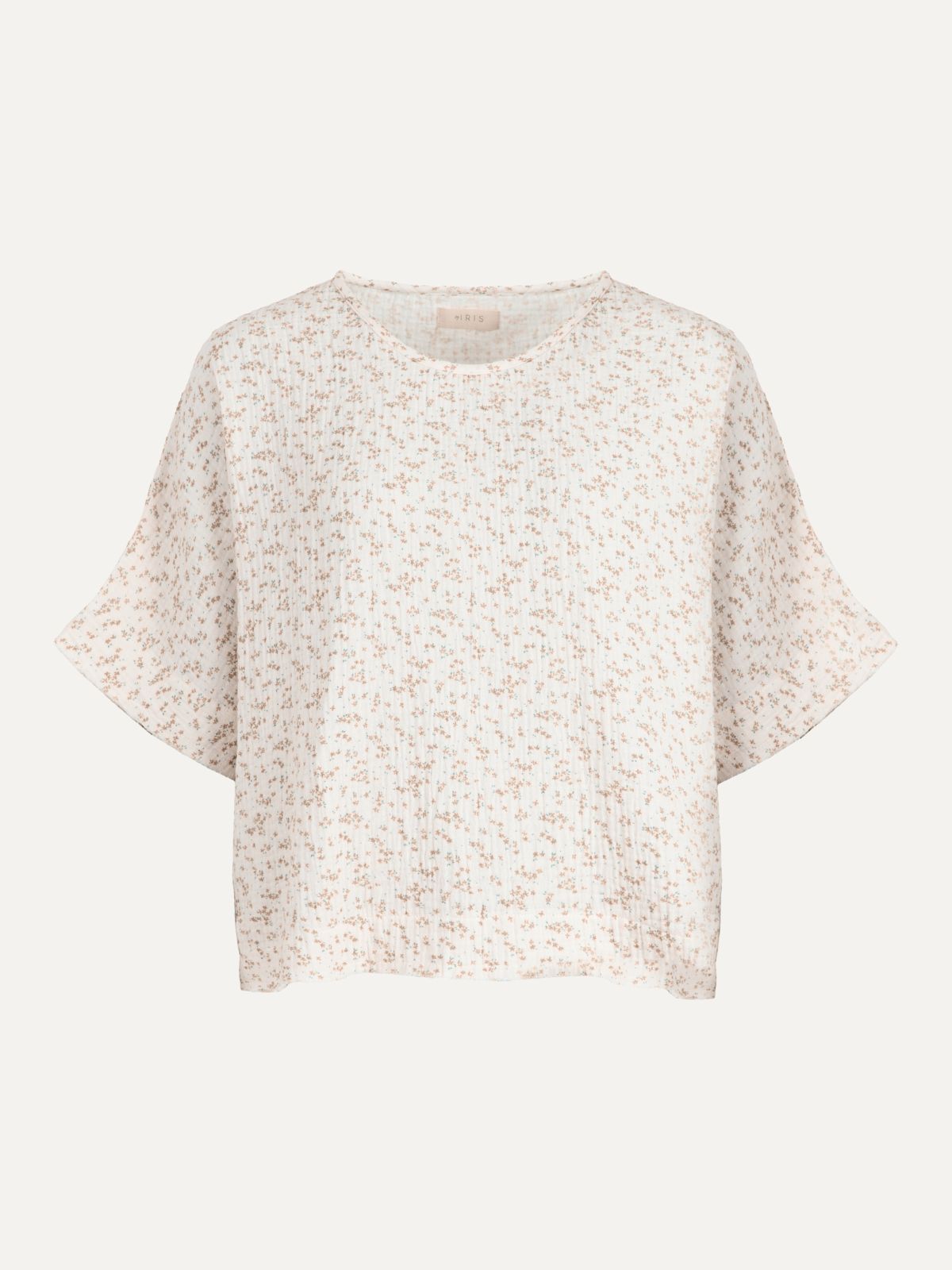 Josie Double Cotton Gauze Top - Ditsy Print