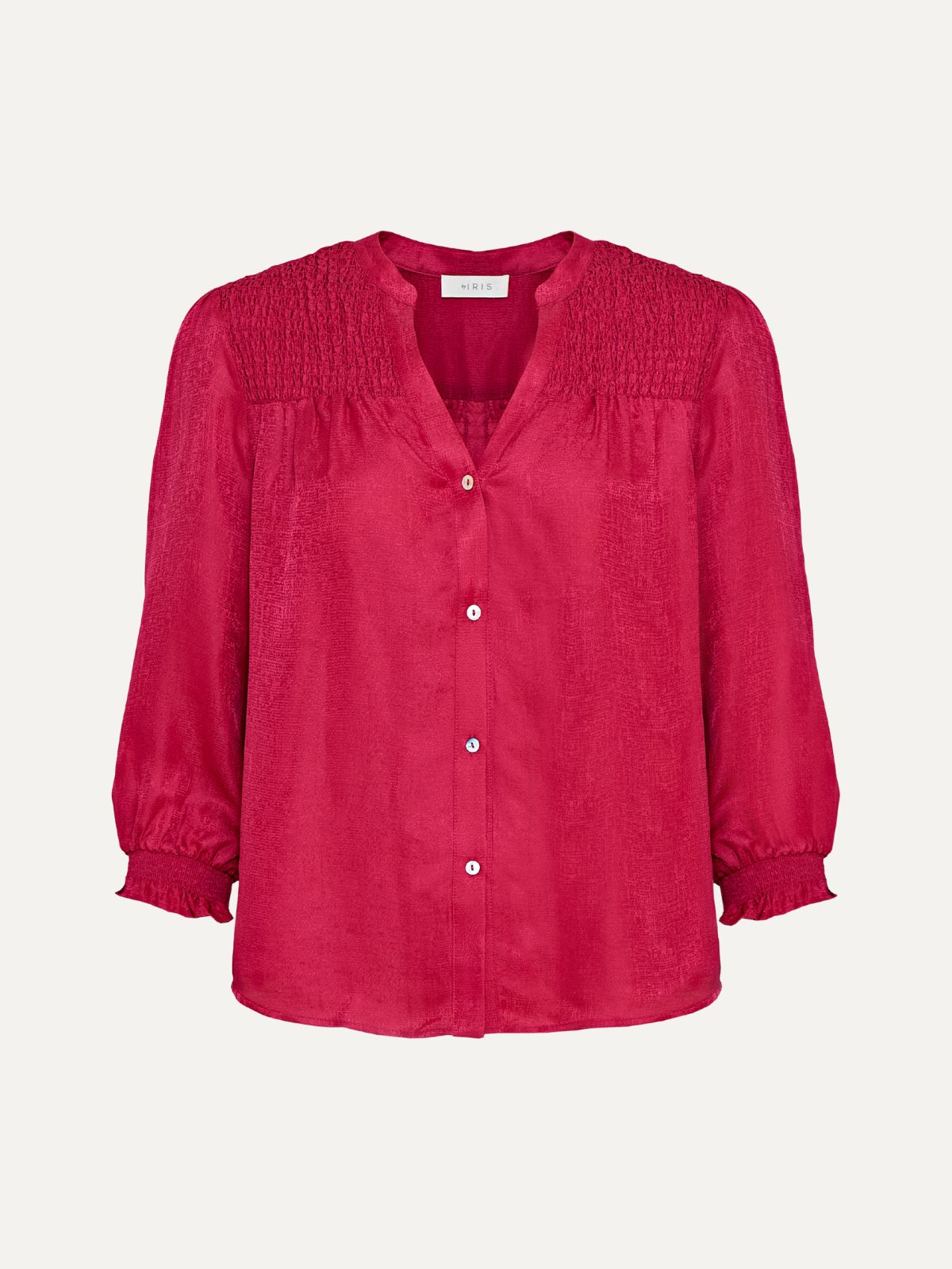Rhys Silk Blend Blouse - Raspberry
