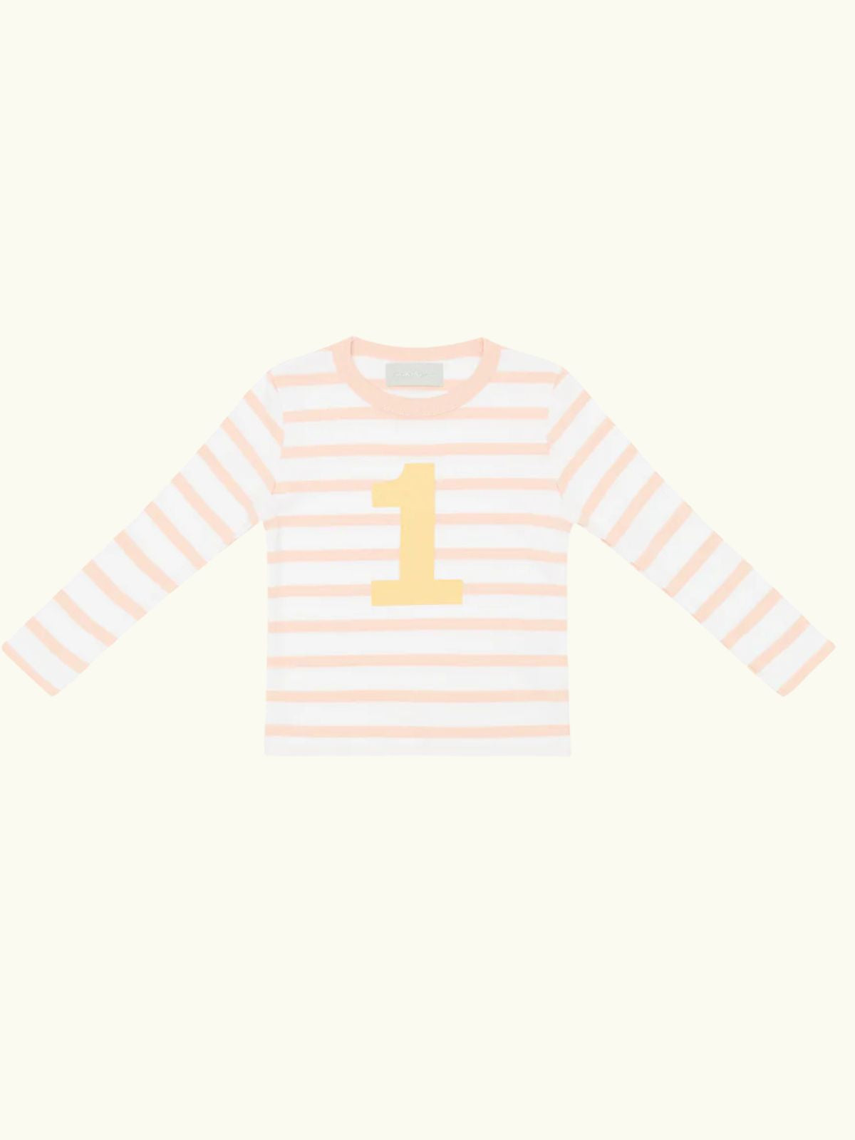 Bob and Bob Blossom Number 1 Long sleeve powder pink stripe t-shirt