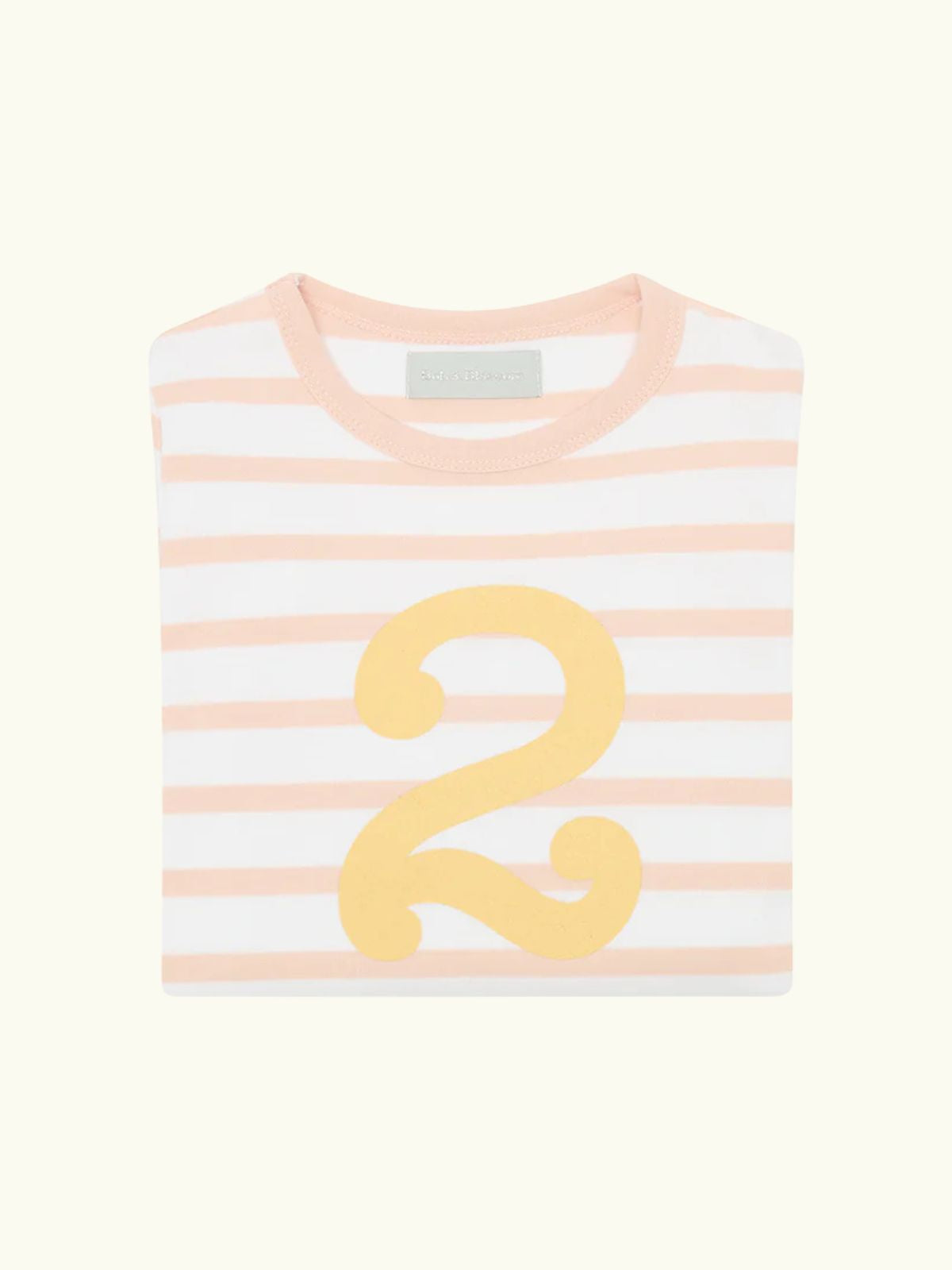 Bob and Bob Blossom Number 2 Long sleeve powder pink stripe t-shirt