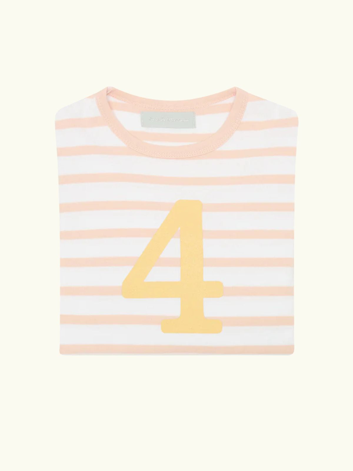 Bob and Bob Blossom Number 4 Long sleeve powder pink stripe t-shirt