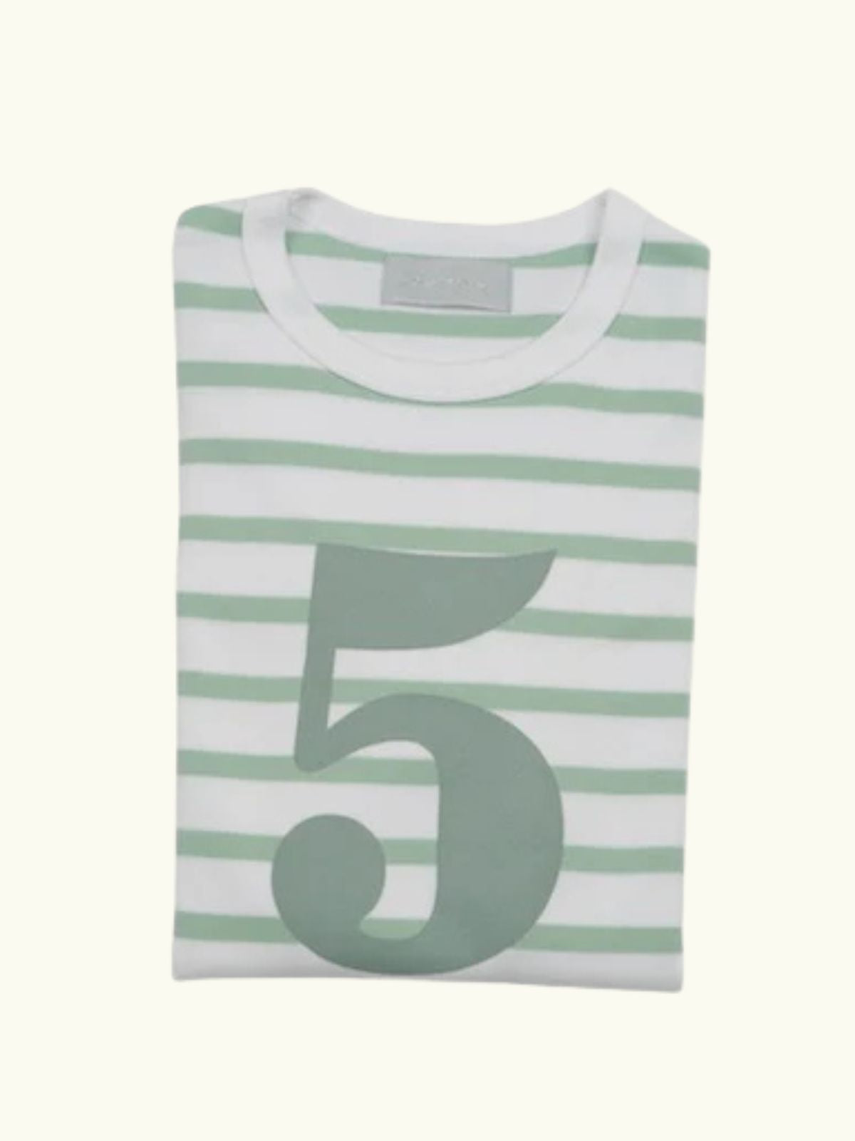 Bob and Bob Blossom Number 5 Long sleeve seafoam green stripe t-shirt