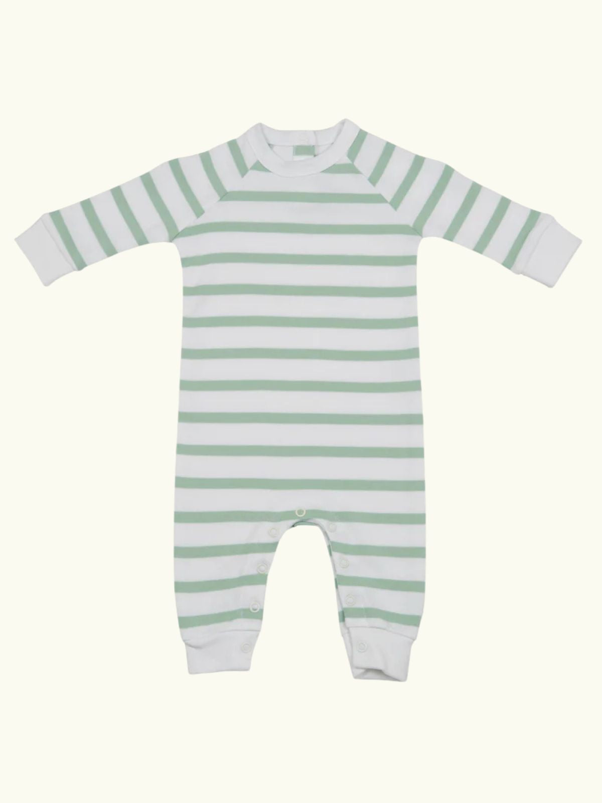 Bob and Bob Blossom Seafoam green and white stripe all in one