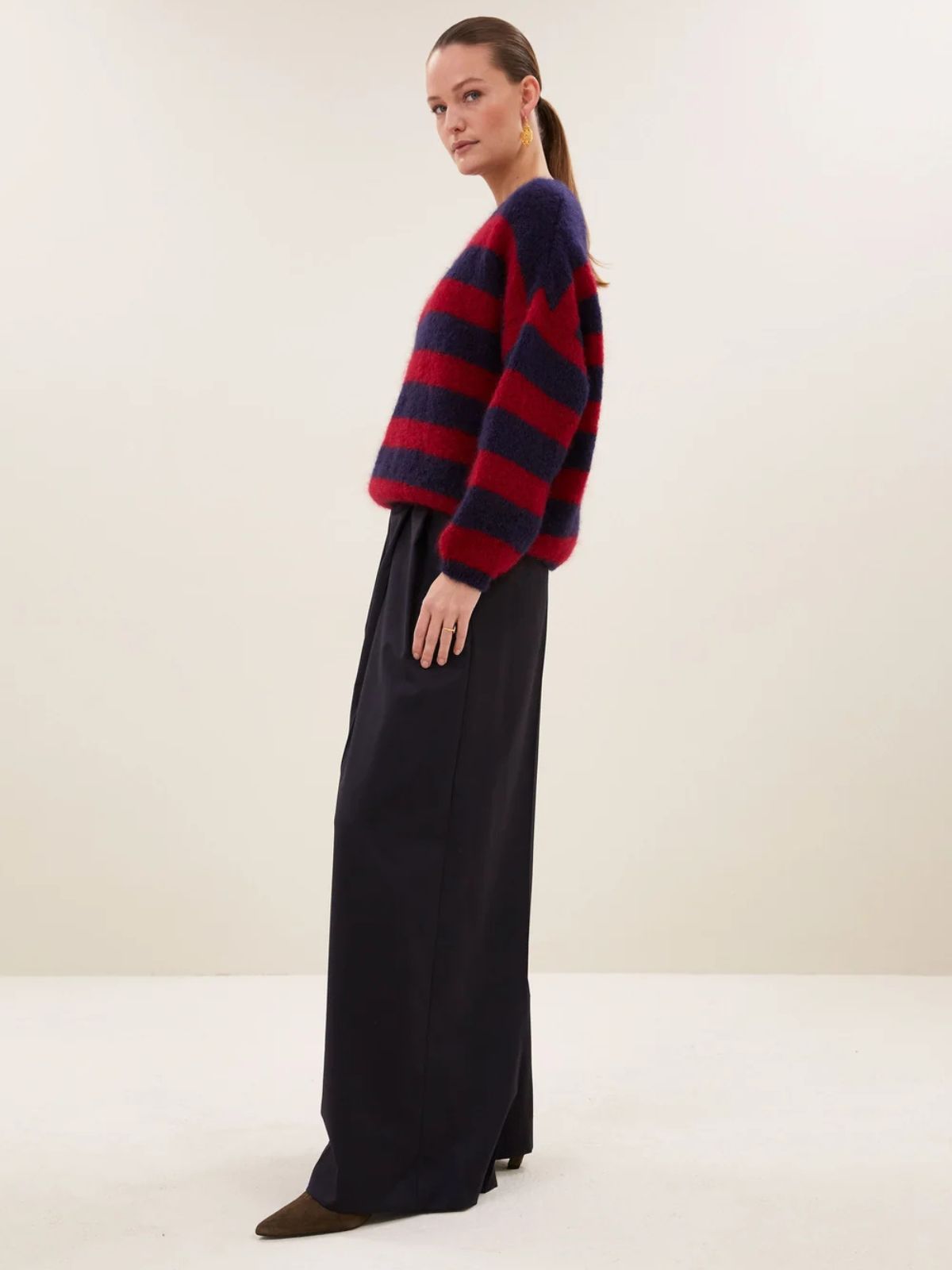 Gigi Stripe Pullover - Navy