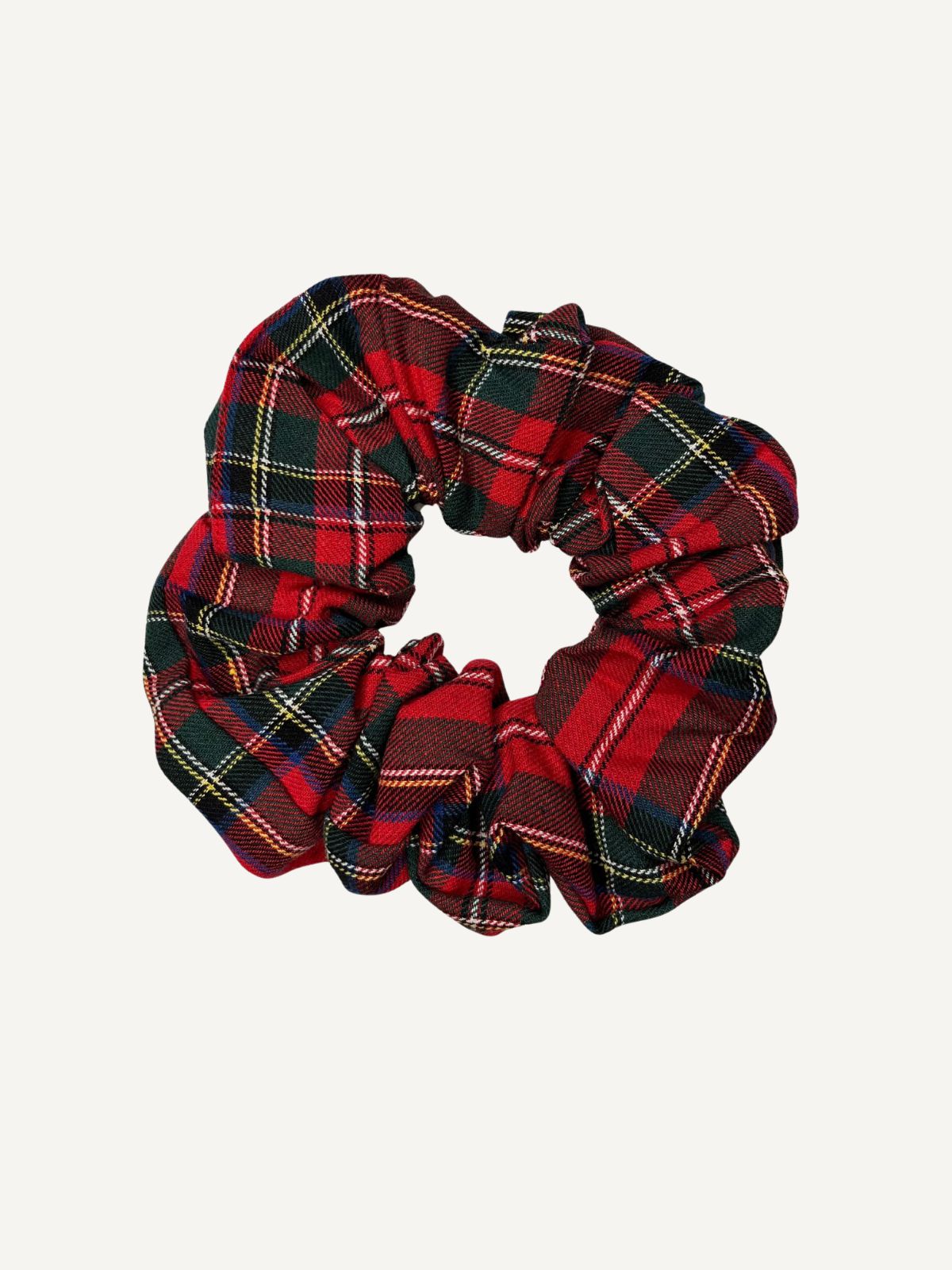 Red Tartan Scrunchie