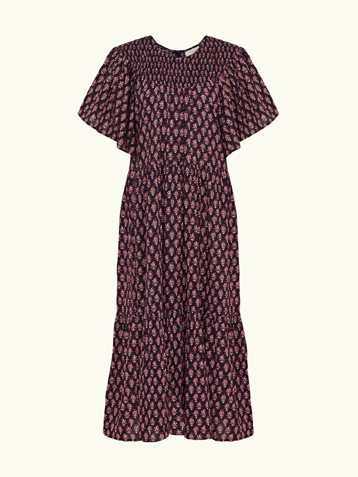 Morgan Print Dress - Navy