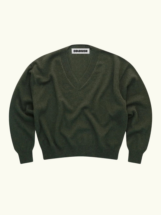 Malibu V-Neck Jumper - Khaki