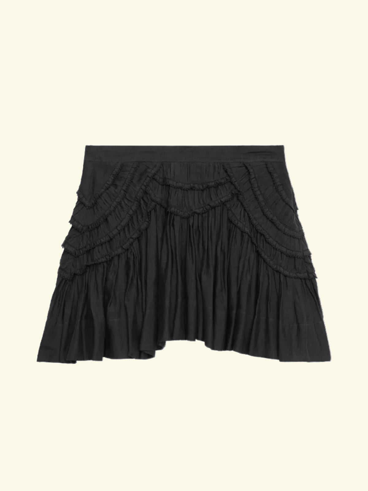 Ceola Frilly Mini Skirt - Black