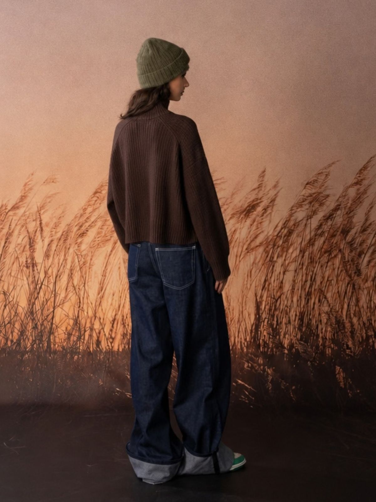 Carmen Funnel Neck Jumper - Chocolate