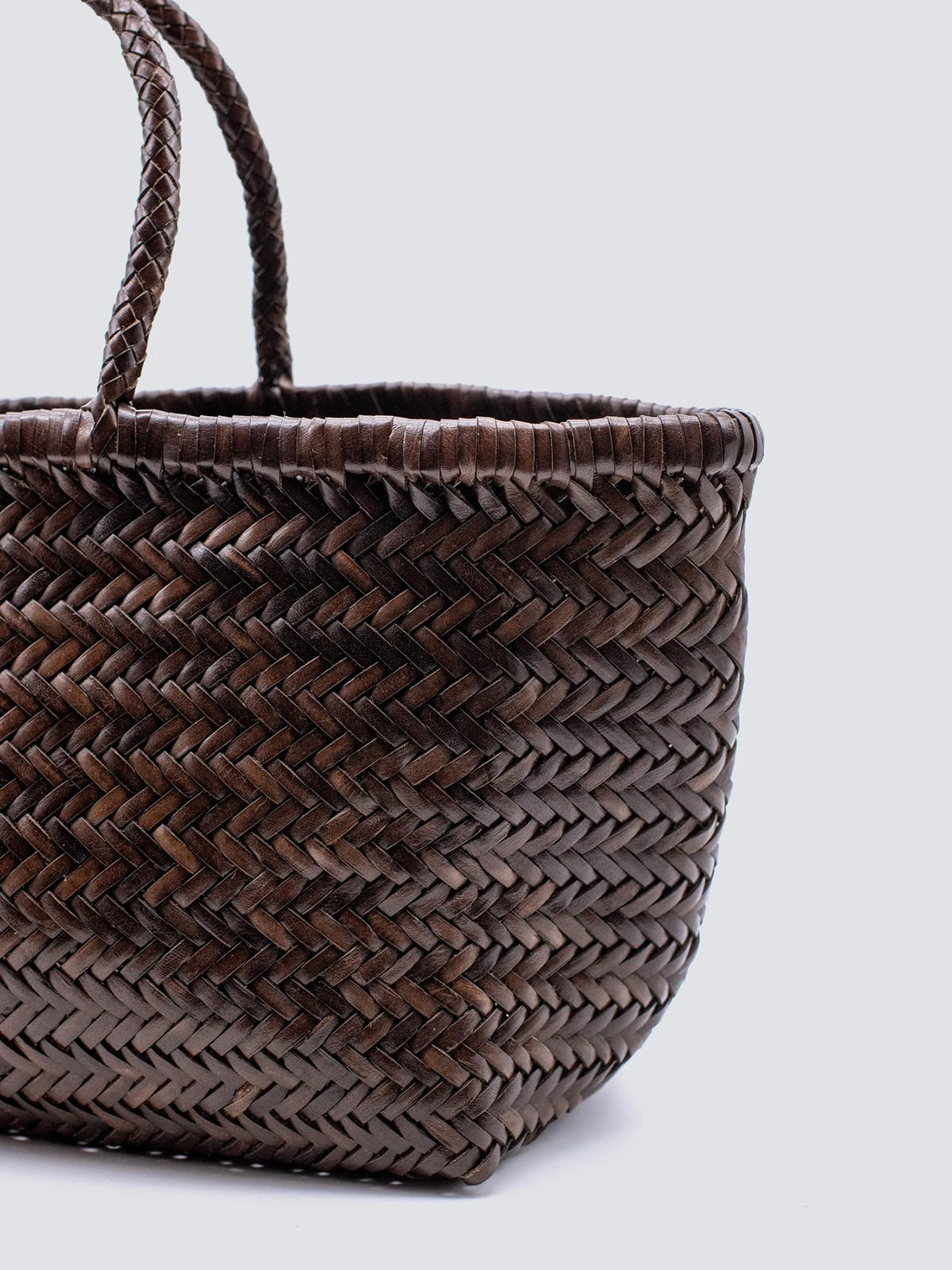 Triple Jump Handwoven Big Basket - Dark Brown