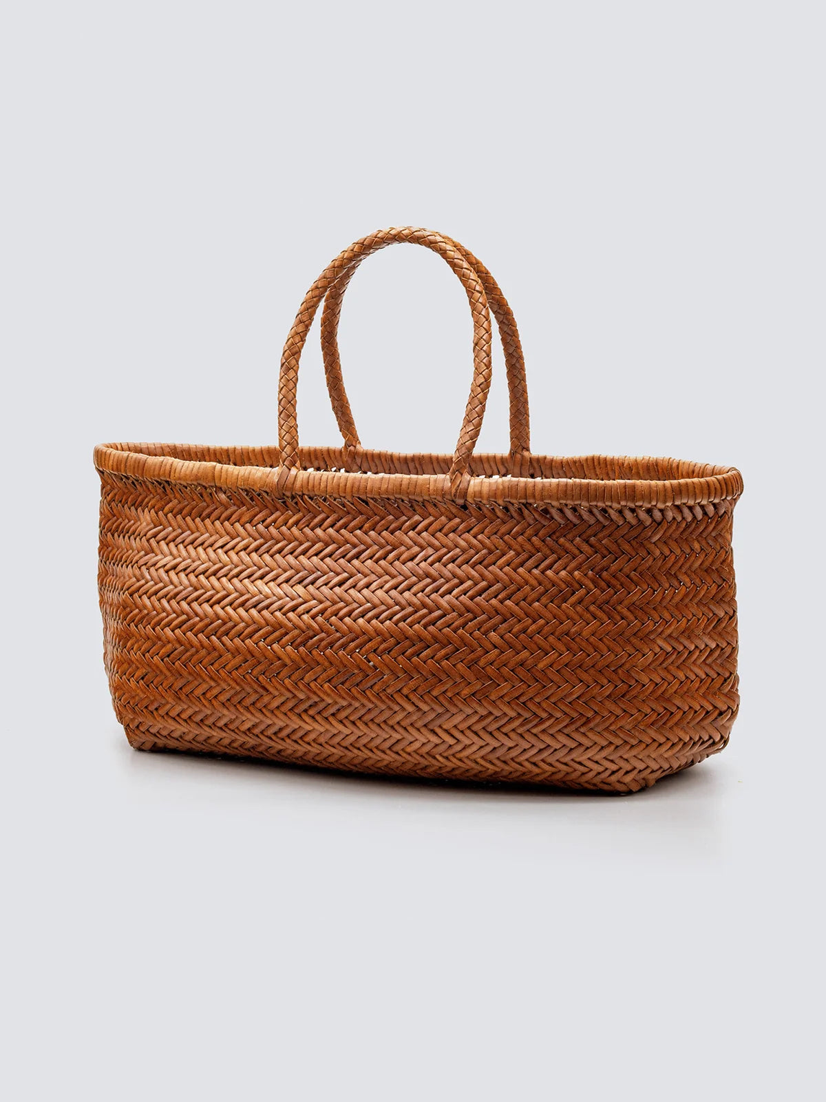 Triple Jump Handwoven Big Basket - Tan