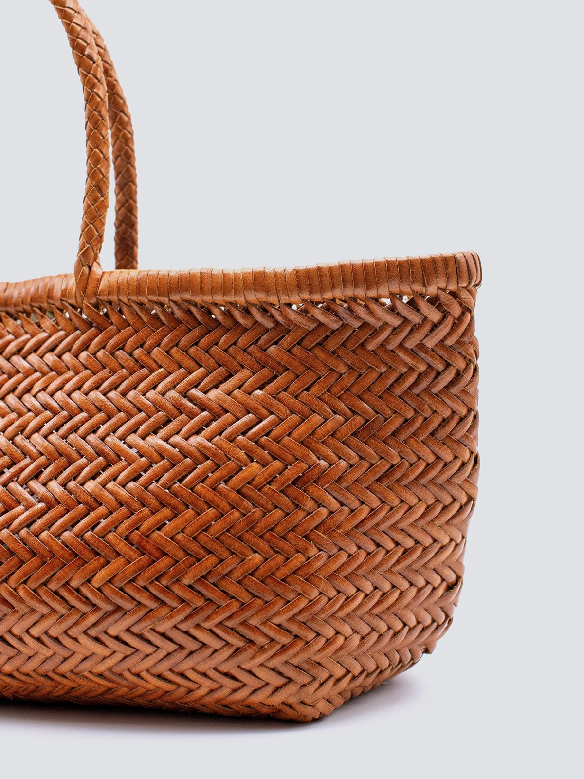 Triple Jump Handwoven Big Basket - Tan